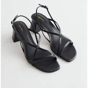 & Other Stories Strappy Block Heel Leather Sandals size 5